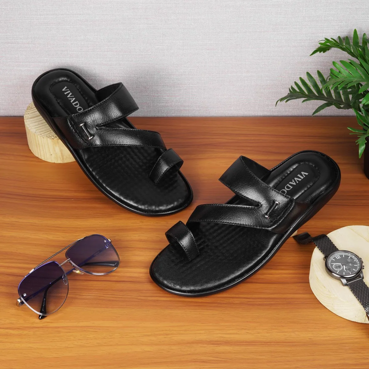 Open-Toe Leather Sandals