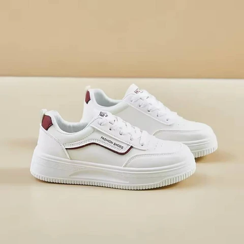 White & Tan Low-Tops