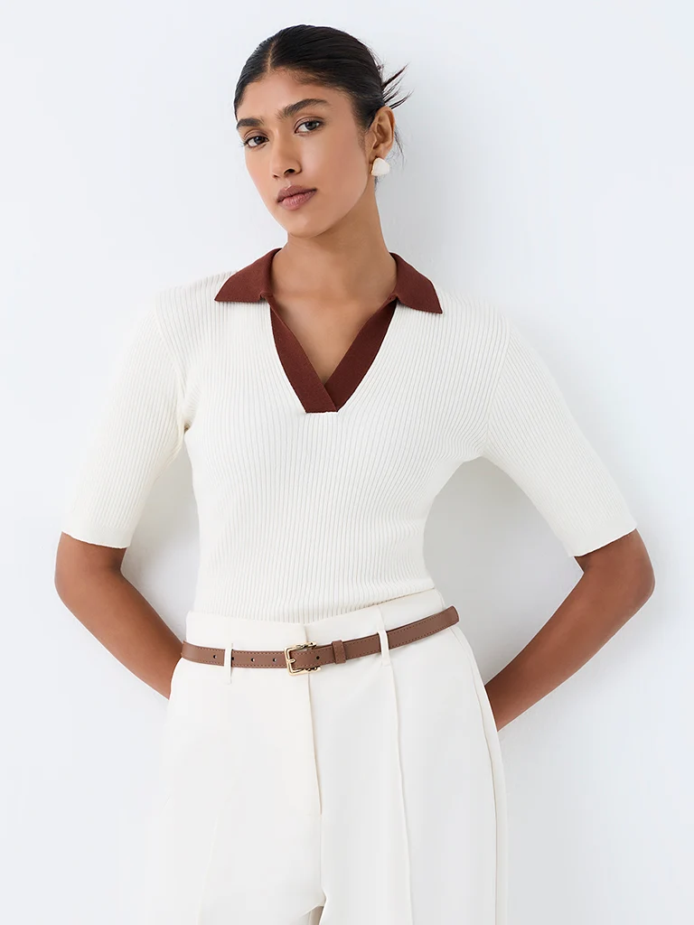 Ivory-Chocolate Top