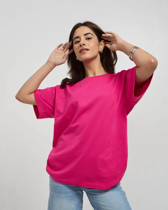 Hot Pink Oversized Tee